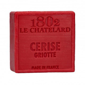 Morello Cherry Marseille Soap 72% Coconut, Olive and Almond Oil, 100g | PALM FREE