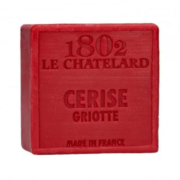 LE CHATELARD 1802 Morello Cherry Marseille Soap 72% Coconut, Olive and Almond Oil, 100g |  PALM FREE French Soaps UK