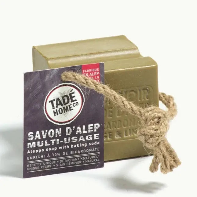 TADÉ PAYS DU LEVANT Multi-purpose Aleppo Soap with Baking Soda| for home cleaning | 300g French Soaps UK