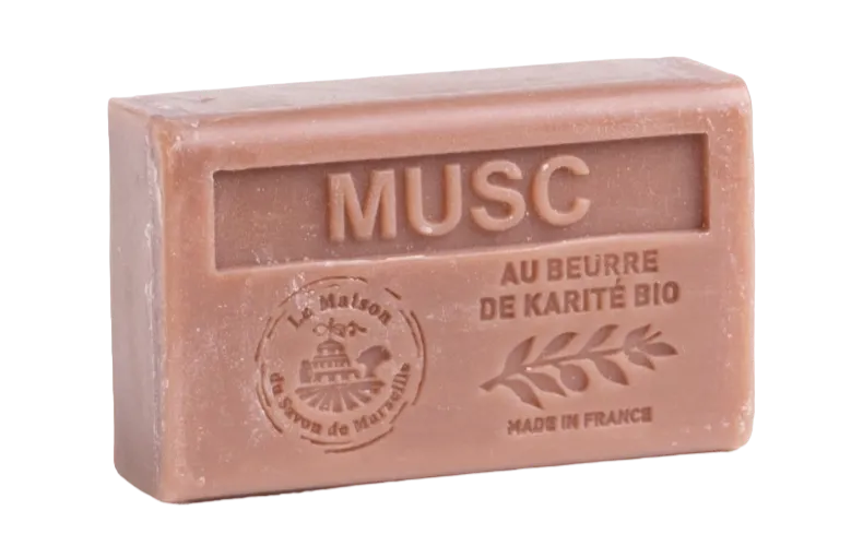 La Maison du Savon de Marseille Musk, French Soap with Organic Shea Butter, 125g French Soaps UK