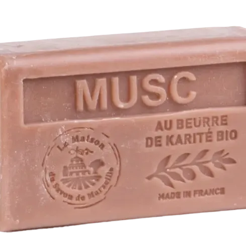 La Maison du Savon de Marseille Musk, French Soap with Organic Shea Butter, 125g French Soaps UK