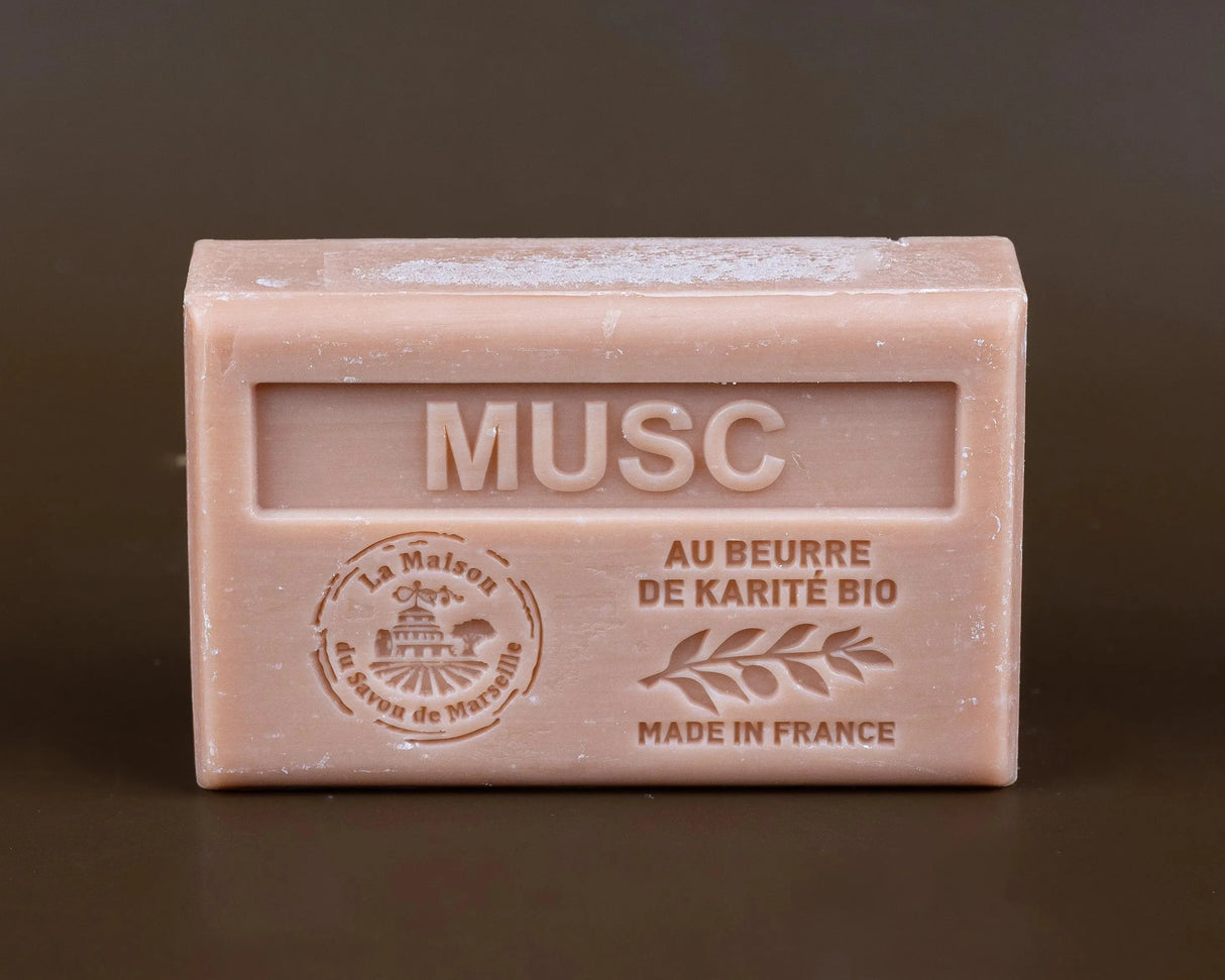 La Maison du Savon de Marseille Musk, French Soap with Organic Shea Butter, 125g French Soaps UK