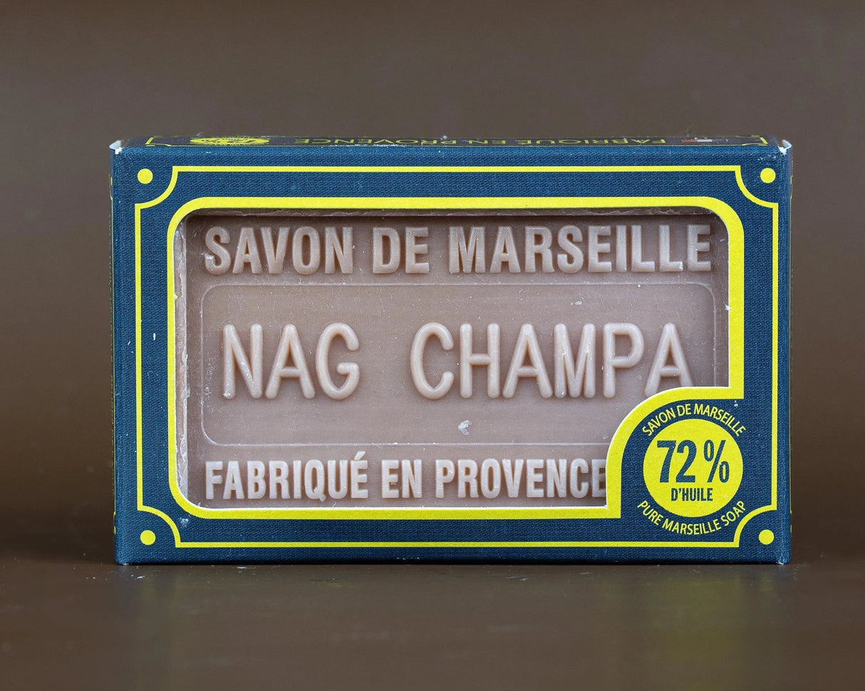 BLEU JAUNE Nag Champa (Sweet Sandalwood), Marseille Soap with Shea Butter | 100g French Soaps UK