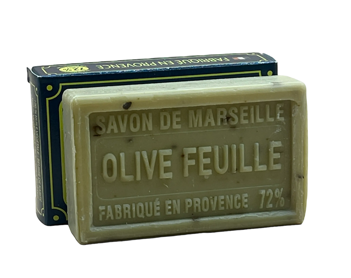 BLEU JAUNE Olive Leaf, Exfoliating Marseille Soap with Shea Butter | 100g French Soaps UK