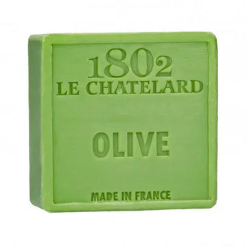 LE CHATELARD 1802 Olive Marseille Soap, 72% Coconut, Olive and Almond Oil, 100g |  PALM FREE French Soaps UK