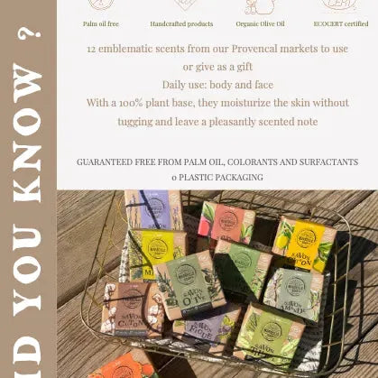 TADÉ PAYS DU LEVANT Lavender Marseille Soap with Olive Oil | 100g French Soaps UK