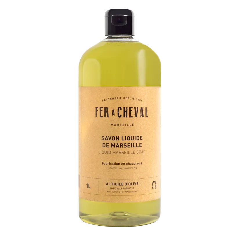 FER A CHEVAL Olive Oil Liquid Marseille Soap | 1L French Soaps UK
