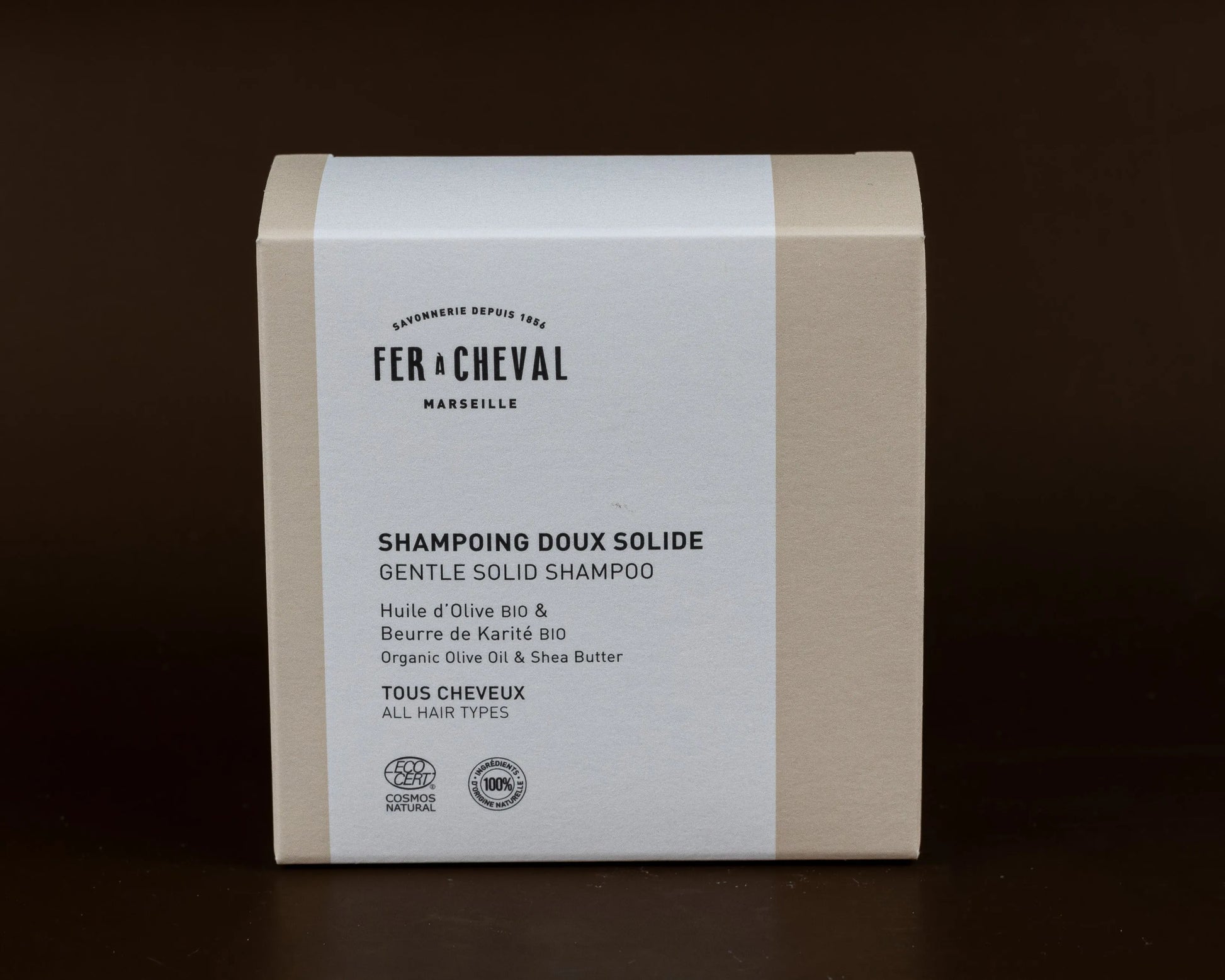 FER A CHEVAL Olive Oil & Shea Butter Solid Shampoo Bar for Normal & Dry Hair French Soaps UK