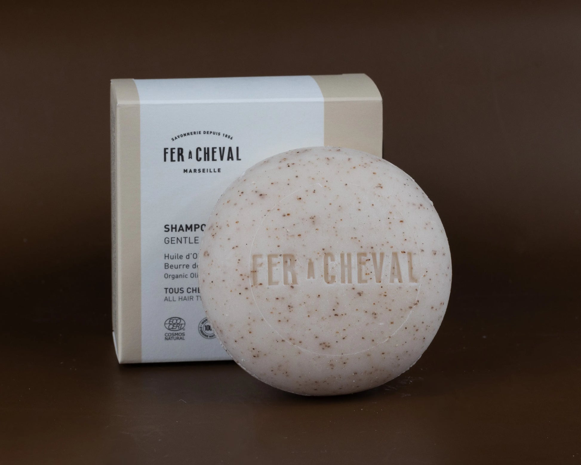 FER A CHEVAL Olive Oil & Shea Butter Solid Shampoo Bar for Normal & Dry Hair French Soaps UK