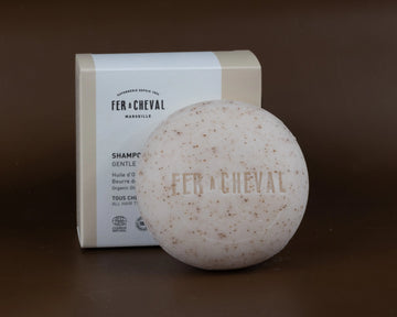 FER A CHEVAL Olive Oil & Shea Butter Solid Shampoo Bar for Normal & Dry Hair French Soaps UK
