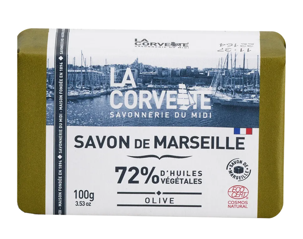 LA CORVETTE Olive, Savon de Marseille, 100g French Soaps UK