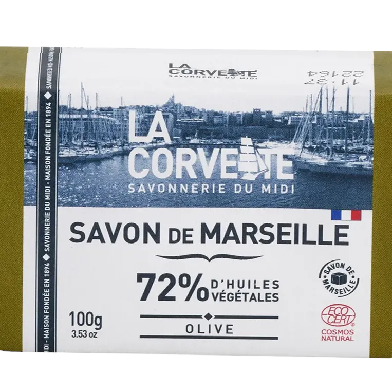 LA CORVETTE Olive, Savon de Marseille, 100g French Soaps UK