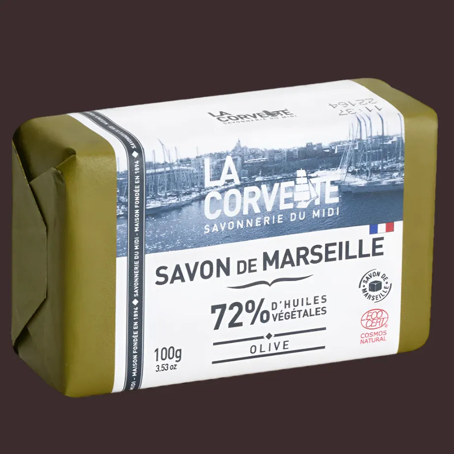 LA CORVETTE Olive, Savon de Marseille, 100g French Soaps UK