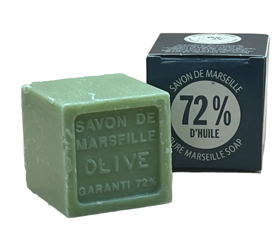 BLEU JAUNE Olive, Shea Butter Fragranced Marseille Cube, 72% | 100g French Soaps UK