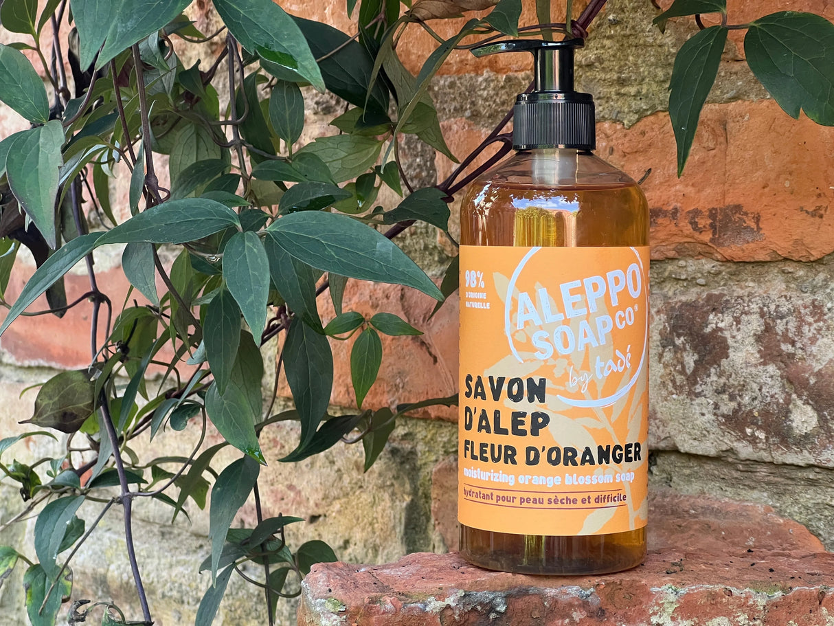 TADÉ PAYS DU LEVANT Orange Blossom Aleppo Liquid Soap, Dry and Intolerant Skin | 500ml French Soaps UK