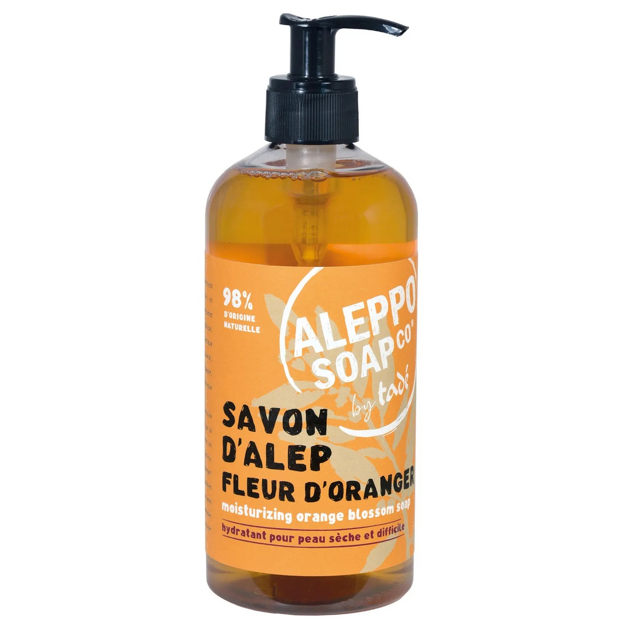 TADÉ PAYS DU LEVANT Orange Blossom Aleppo Liquid Soap, Dry and Intolerant Skin | 500ml French Soaps UK