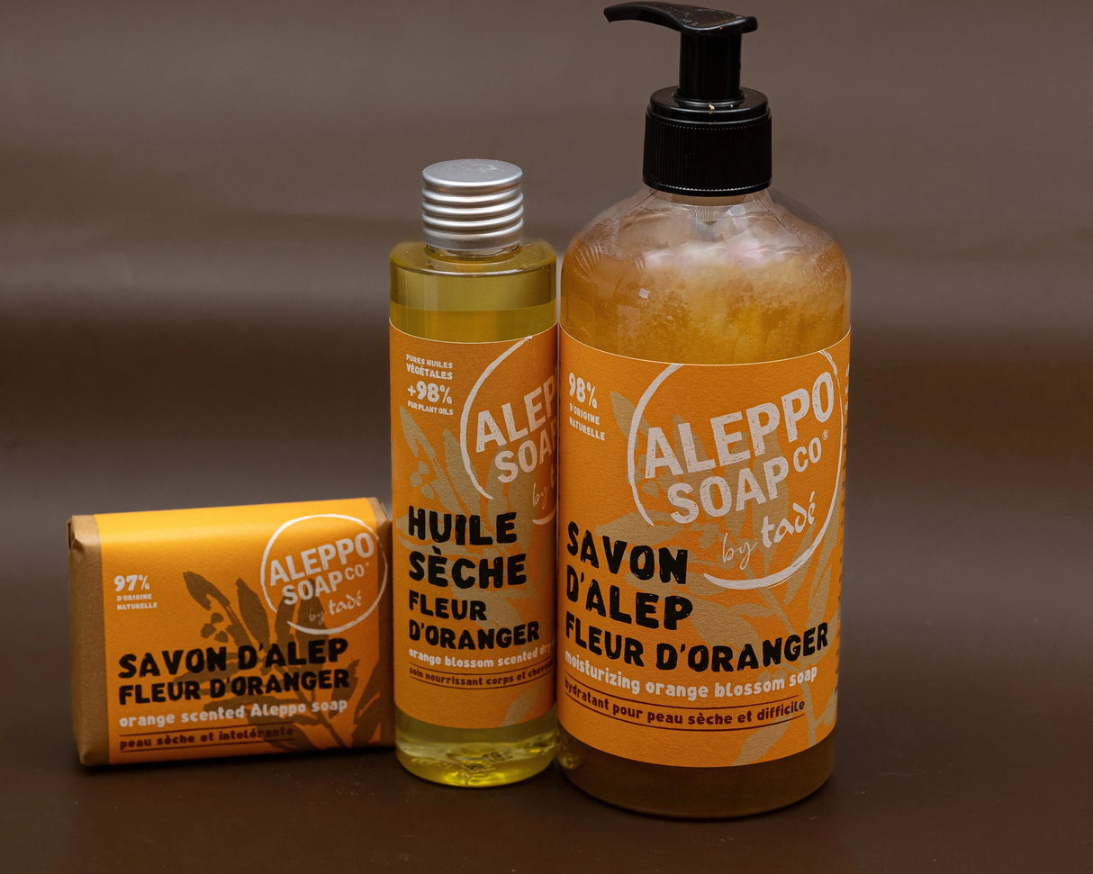 TADÉ PAYS DU LEVANT Orange Blossom Aleppo Liquid Soap, Dry and Intolerant Skin | 500ml French Soaps UK