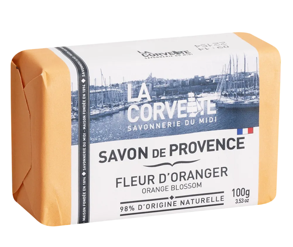 LA CORVETTE Orange Blossom, Savon de Provence, 100g French Soaps UK