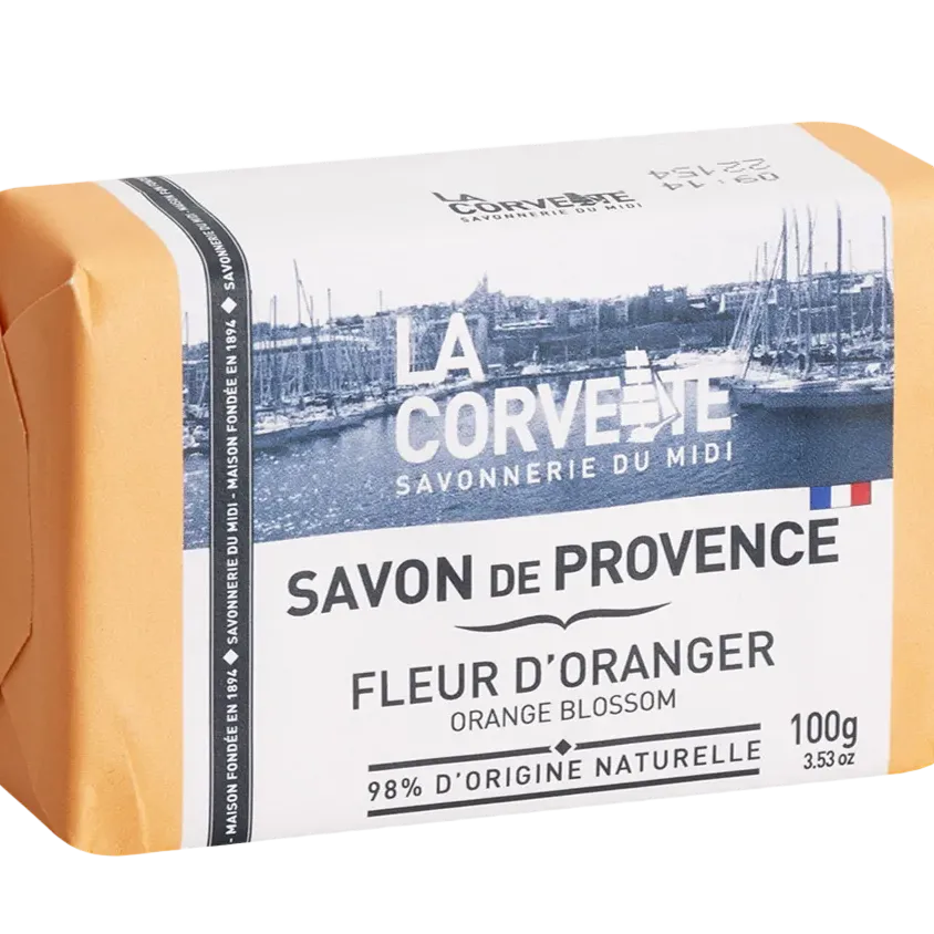 LA CORVETTE Orange Blossom, Savon de Provence, 100g French Soaps UK