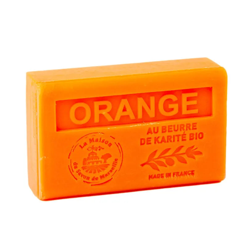 LA MAISON DU SAVON DE MARSEILLE Orange French Soap with Organic Shea Butter, 125g French Soaps UK