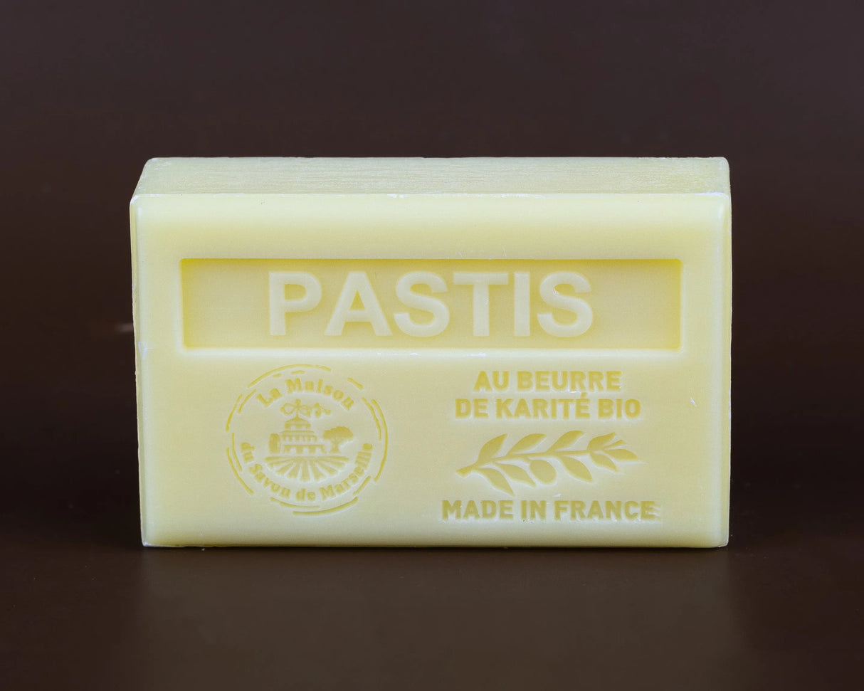 LA MAISON DU SAVON DE MARSEILLE Pastis (Aniseed) French Soap with Organic Shea Butter 125g French Soaps UK