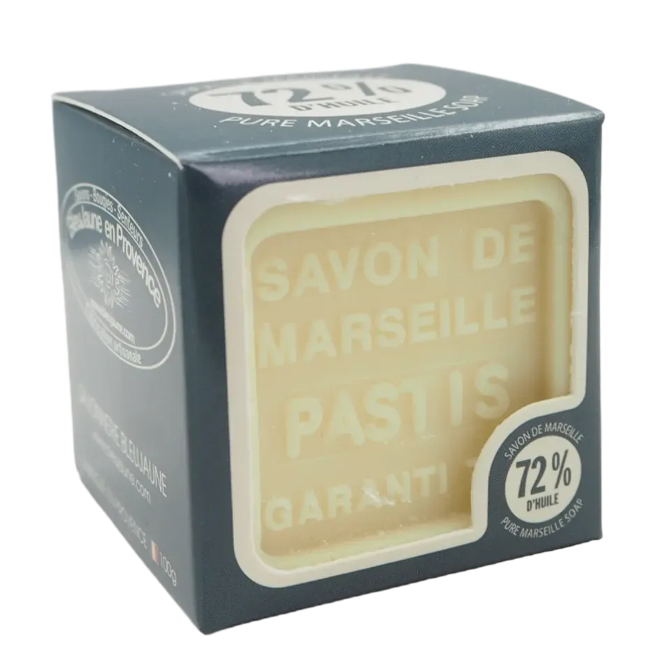 BLEU JAUNE Pastis (Aniseed), Shea Butter Marseille Cube | 100g French Soaps UK