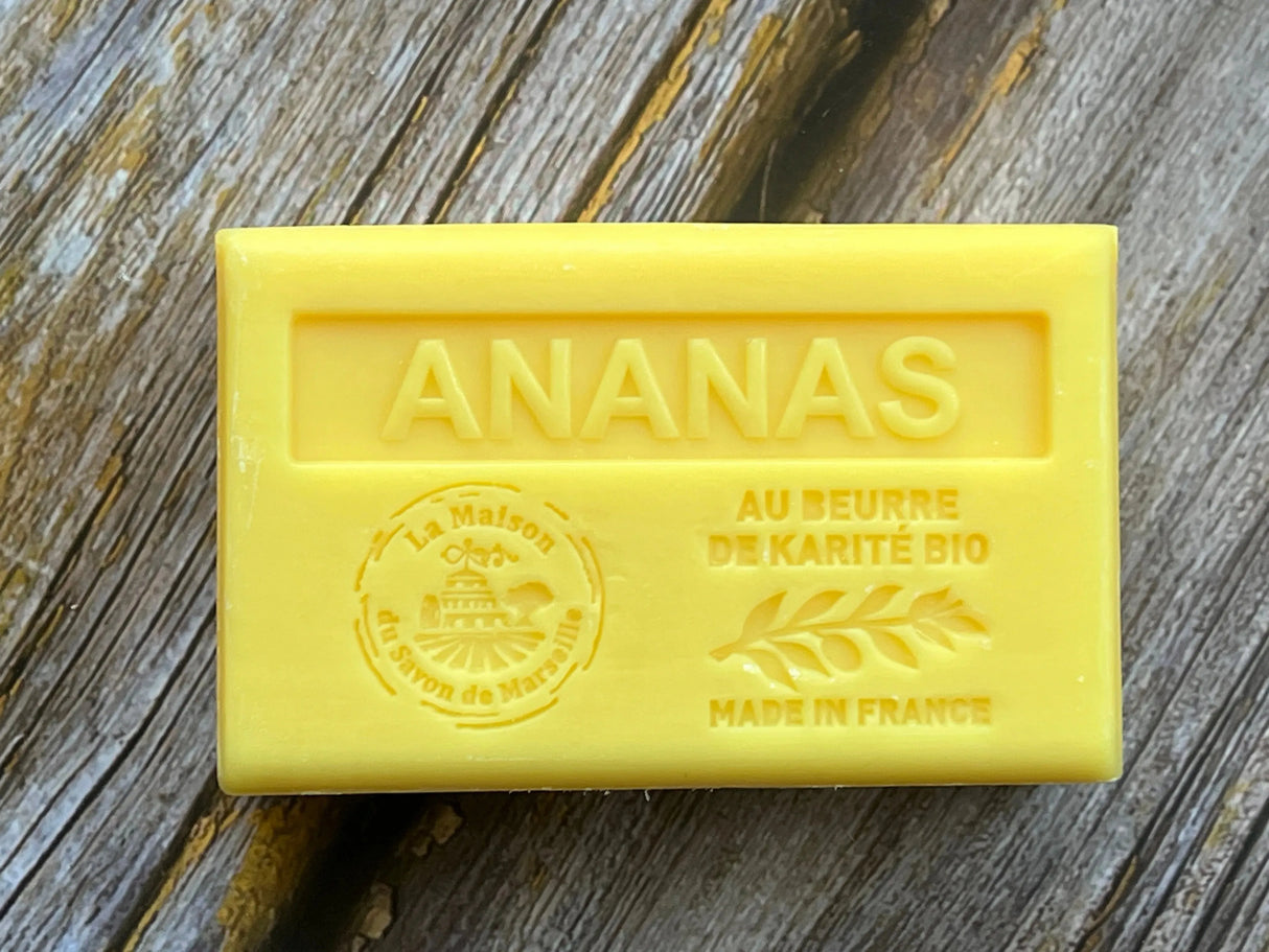 LA MAISON DU SAVON DE MARSEILLE Pineapple French Soap with Organic Shea Butter, 125g French Soaps UK