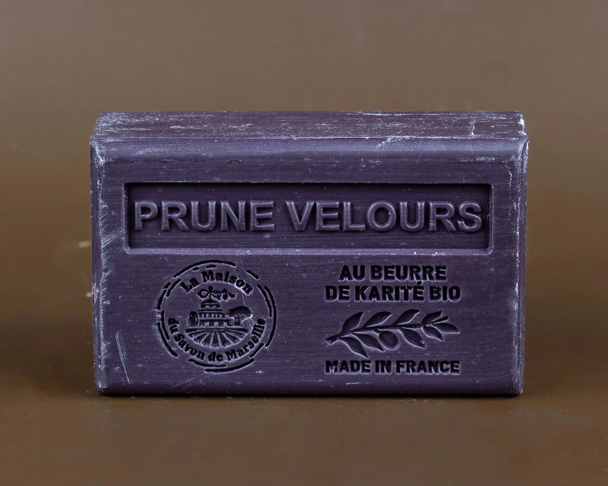 La Maison du Savon de Marseille Plum (Prune Velours) French Soap with Organic Shea Butter 125g French Soaps UK