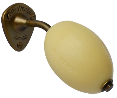 Provendi Almond Rotating Wall Soap | Brass Wall Arm