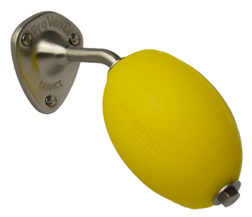 Provendi Lemon Rotating Wall Soap | Brushed Steel Wall Arm