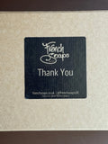 FRENCH SOAPS Thank you PREMIUM MAGNETIC GIFT BOX French Soaps UK
