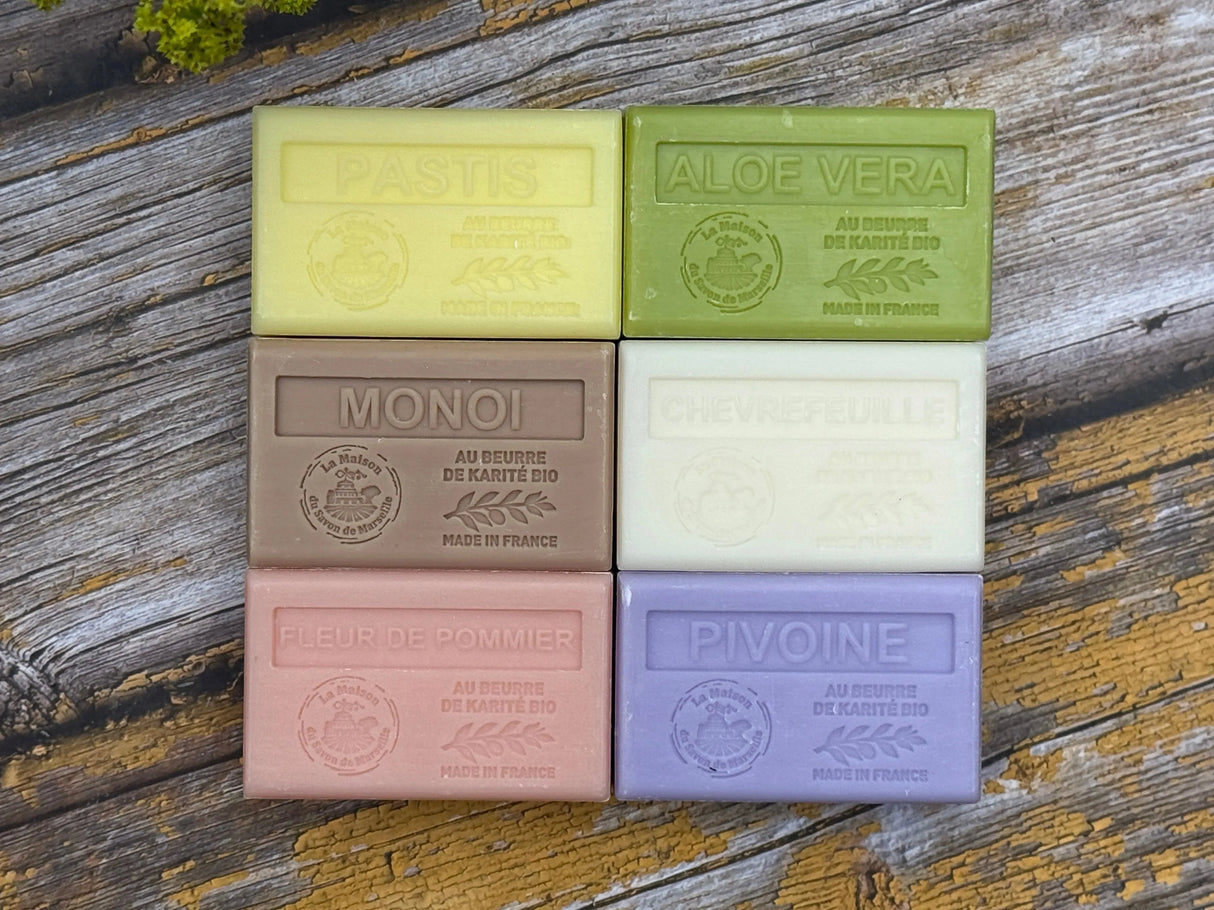 La Maison du Savon de Marseille Pretty Pastels, 6 x 125g Soap Bars I Unwrapped French Soaps UK