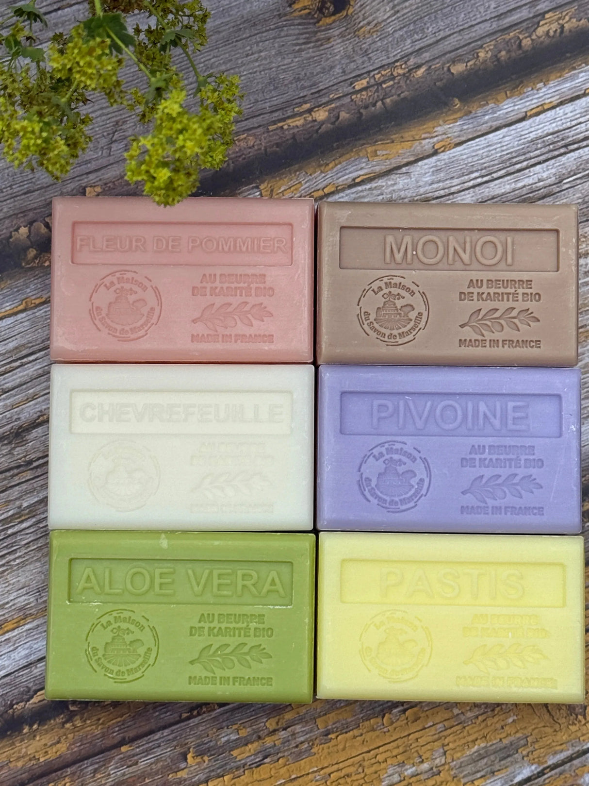 La Maison du Savon de Marseille Pretty Pastels, 6 x 125g Soap Bars I Unwrapped French Soaps UK