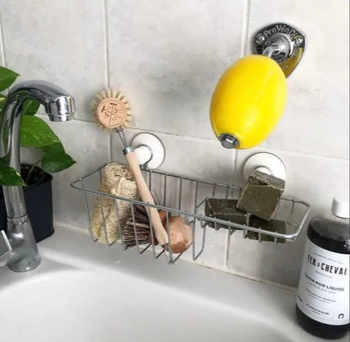 PROVENDI Provendi Lemon Rotating Wall Soap | Chrome Wall Arm French Soaps UK