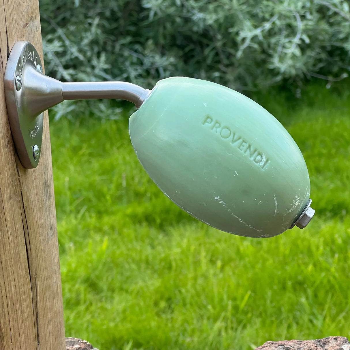 PROVENDI Provendi Verbena Rotating Wall Soap | Brushed Steel Wall Arm French Soaps UK