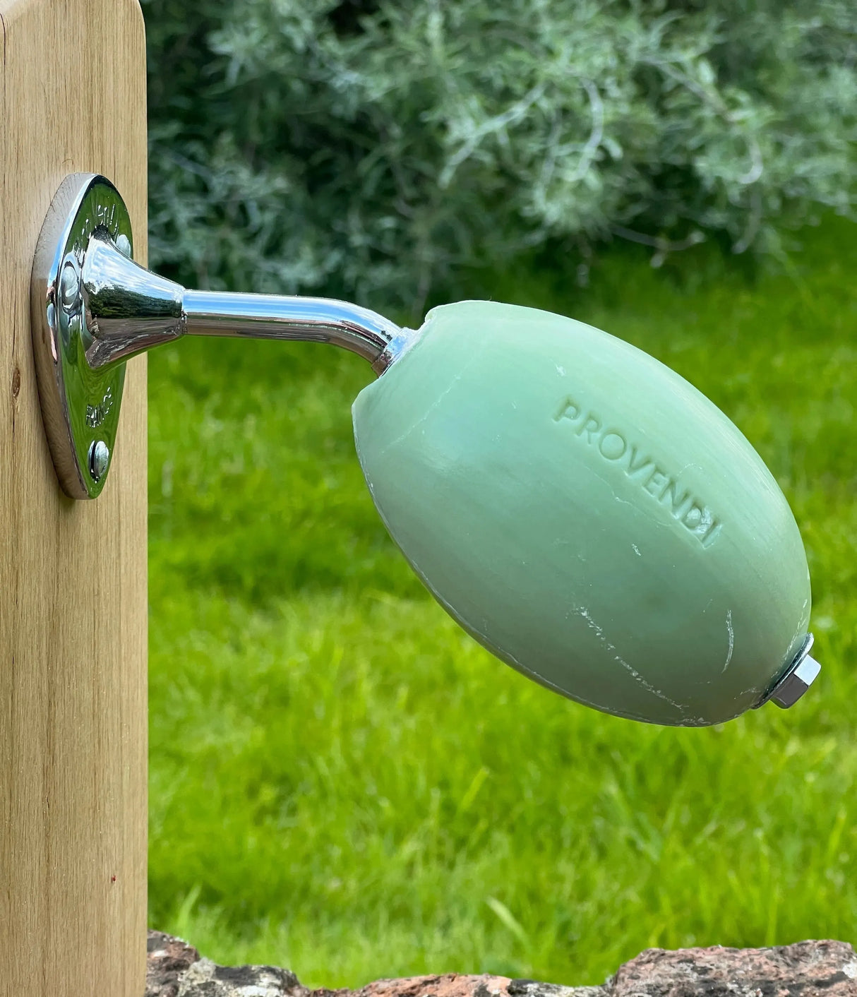 PROVENDI Provendi Verbena Rotating Wall Soap | Chrome Wall Arm French Soaps UK