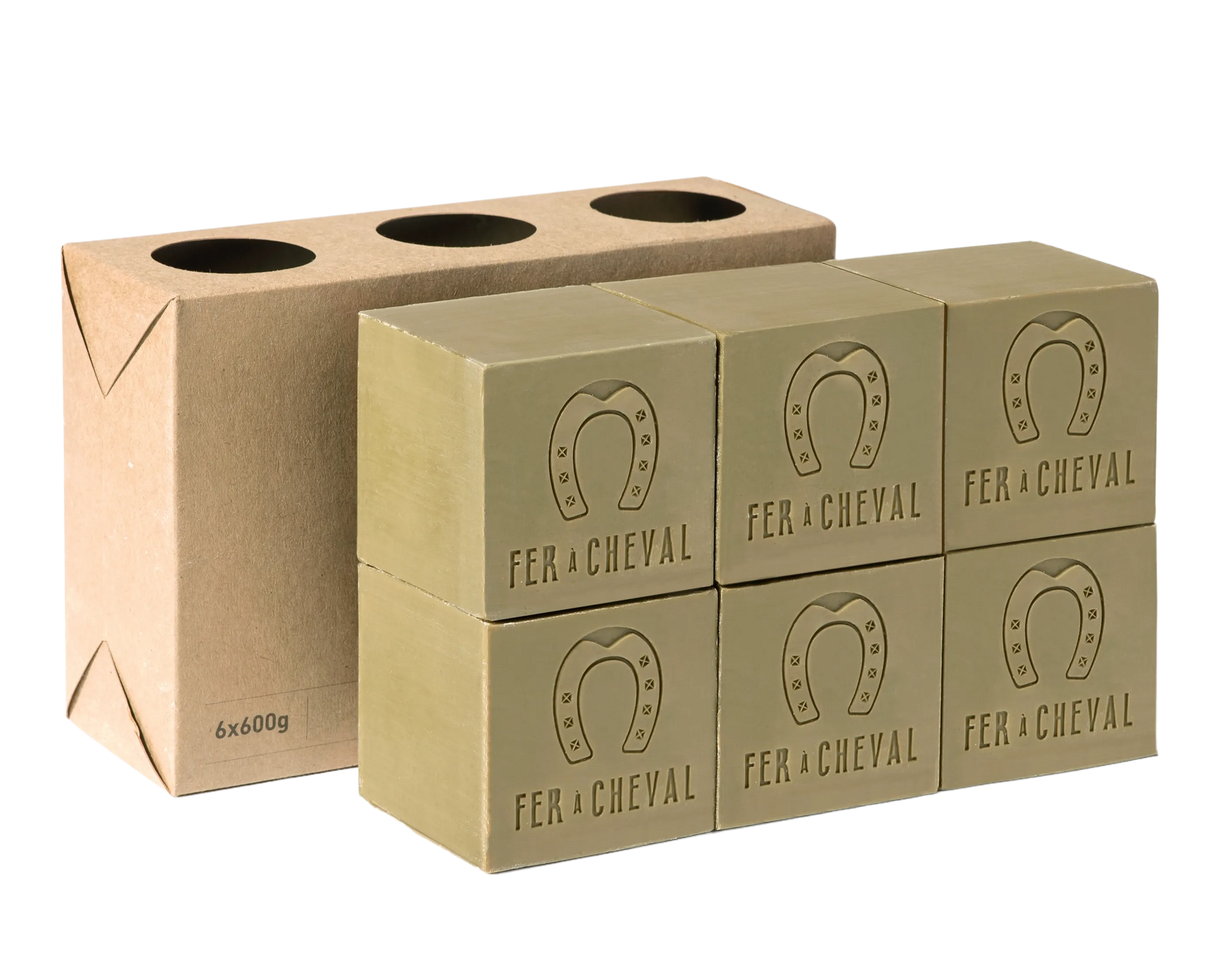 FER A CHEVAL Pure Olive Savon de Marseille | 6 x 600g Cubes French Soaps UK