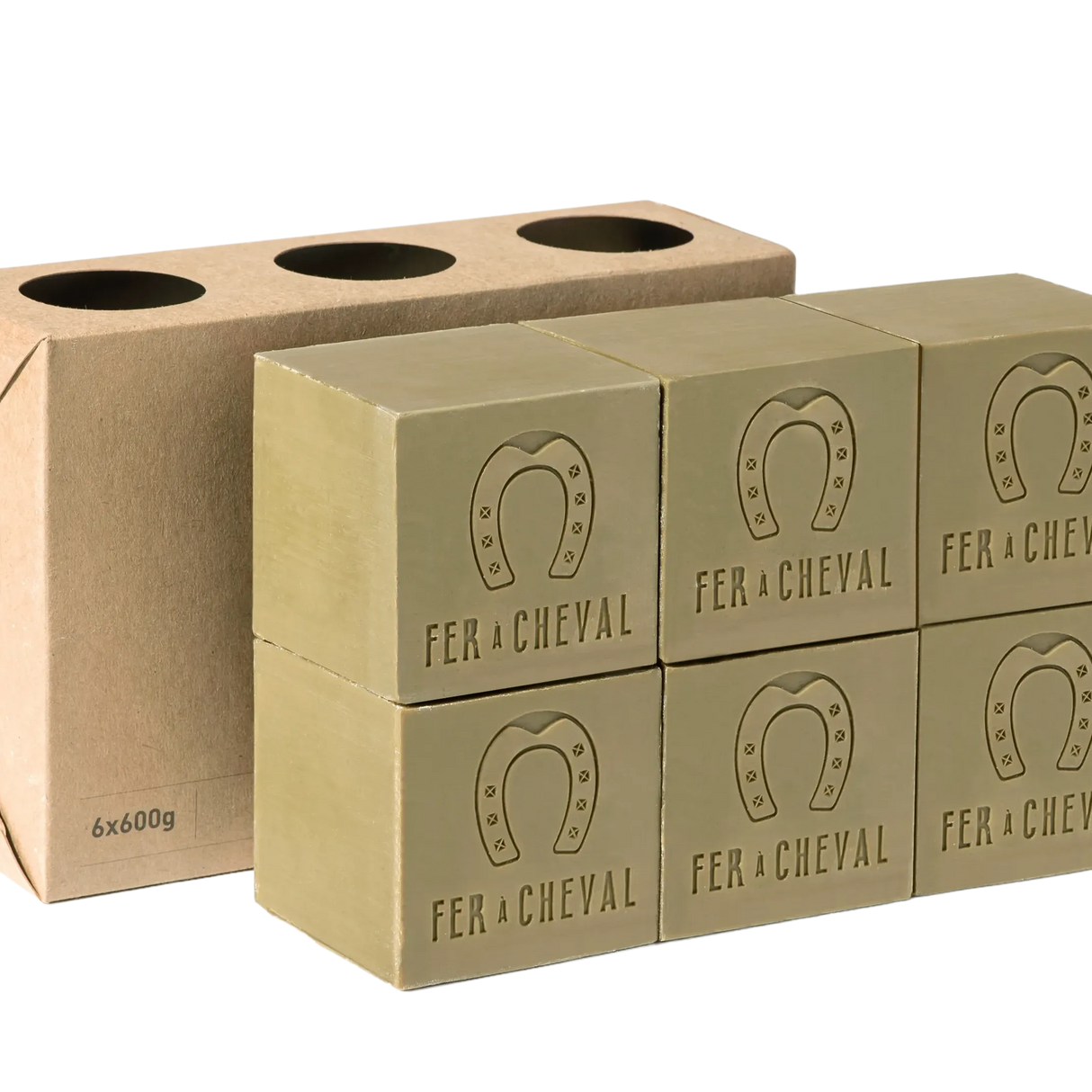 FER A CHEVAL Pure Olive Savon de Marseille | 6 x 600g Cubes French Soaps UK