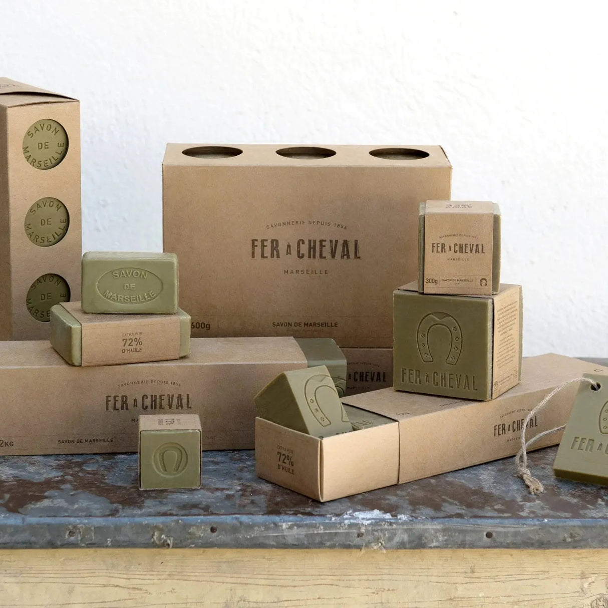 FER A CHEVAL Pure Olive Savon de Marseille | 8 x 300g French Soaps UK