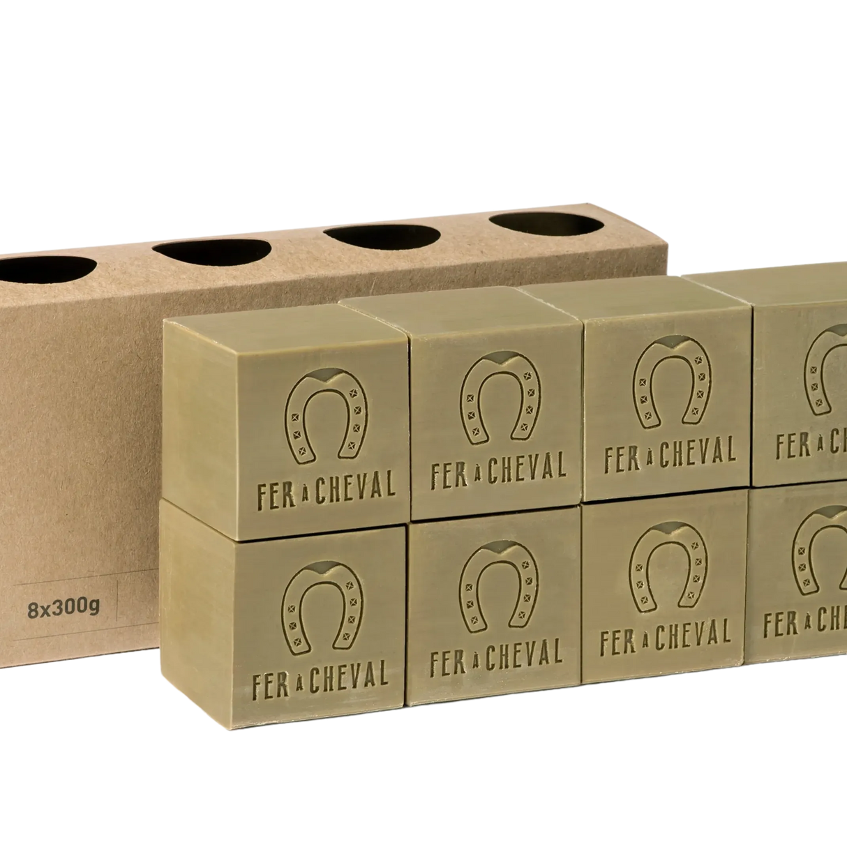 FER A CHEVAL Pure Olive Savon de Marseille | 8 x 300g French Soaps UK