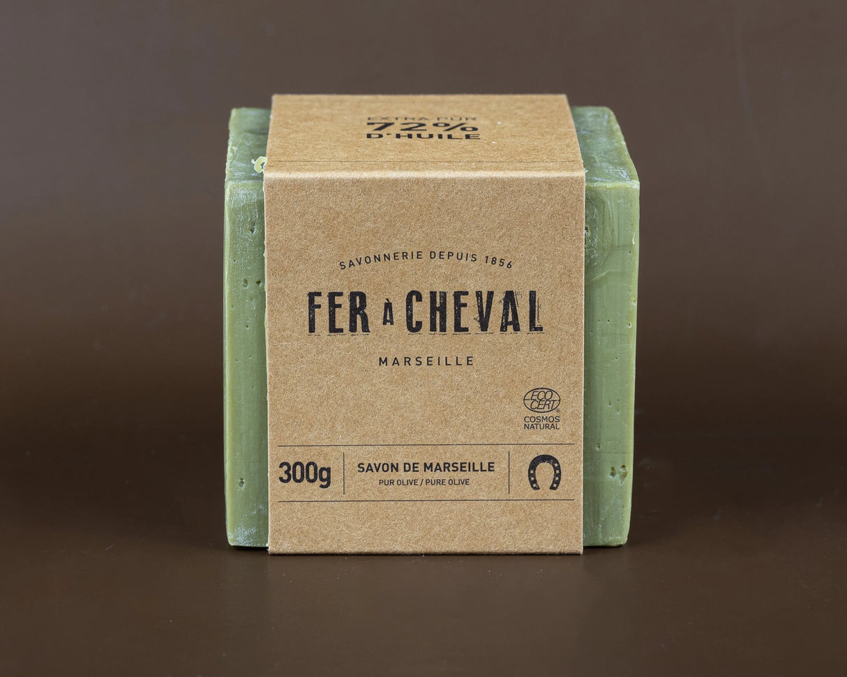 FER A CHEVAL Pure Olive Savon de Marseille Cube | 300g French Soaps UK