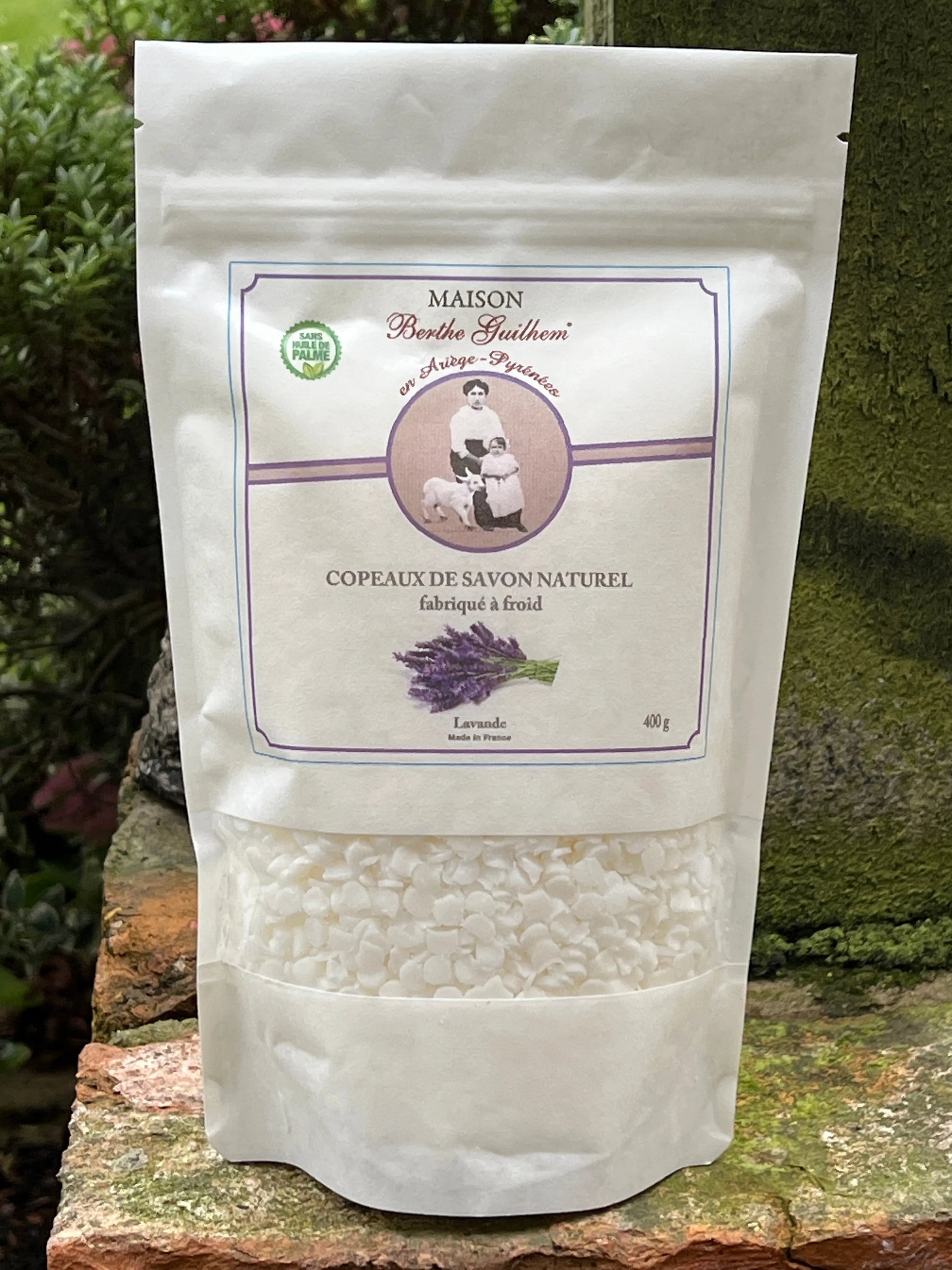 MAISON BERTHE GUILHEM Pyrenean Soap Flakes for Laundry | Lavender Essential Oil | 400g French Soaps UK