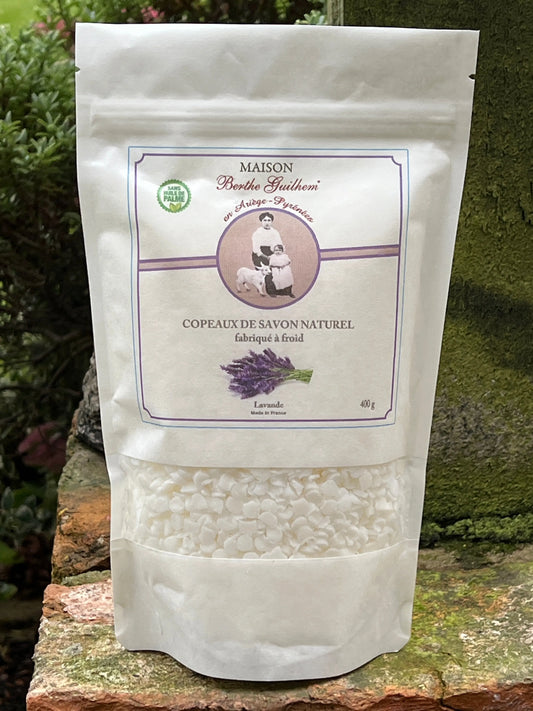 MAISON BERTHE GUILHEM Pyrenean Soap Flakes for Laundry | Lavender Essential Oil | 400g French Soaps UK