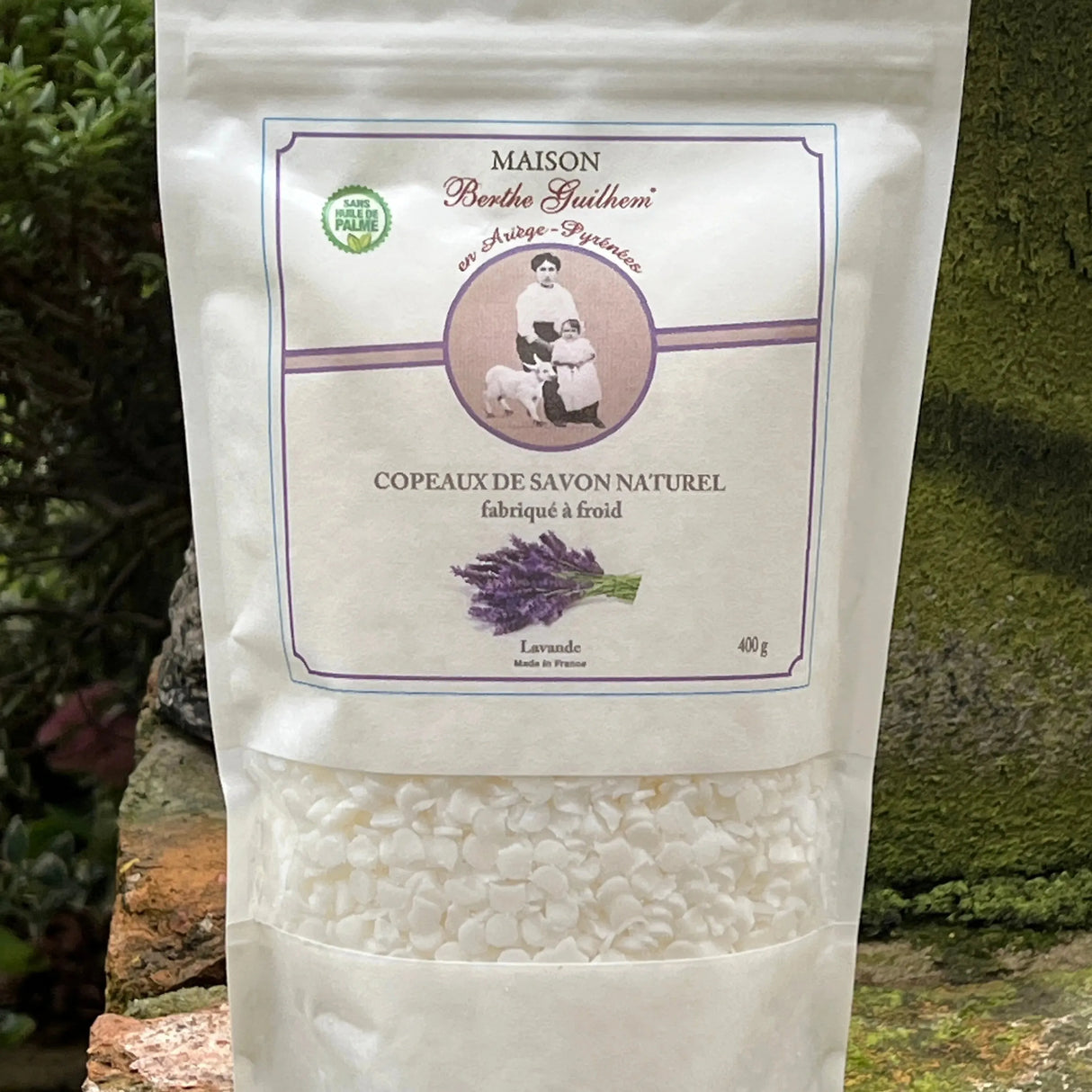 MAISON BERTHE GUILHEM Pyrenean Soap Flakes for Laundry | Lavender Essential Oil | 400g French Soaps UK