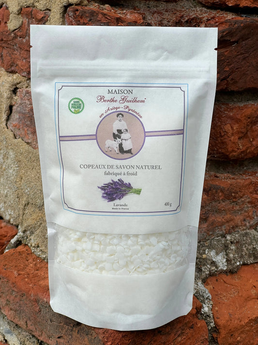 MAISON BERTHE GUILHEM Pyrenean Soap Flakes for Laundry | Lavender Essential Oil | 400g French Soaps UK