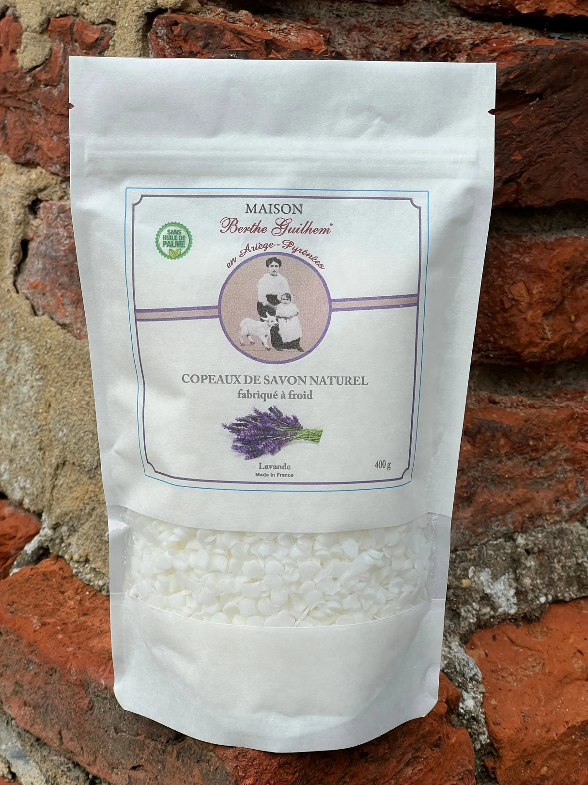MAISON BERTHE GUILHEM Pyrenean Soap Flakes for Laundry | Lavender Essential Oil | 400g French Soaps UK