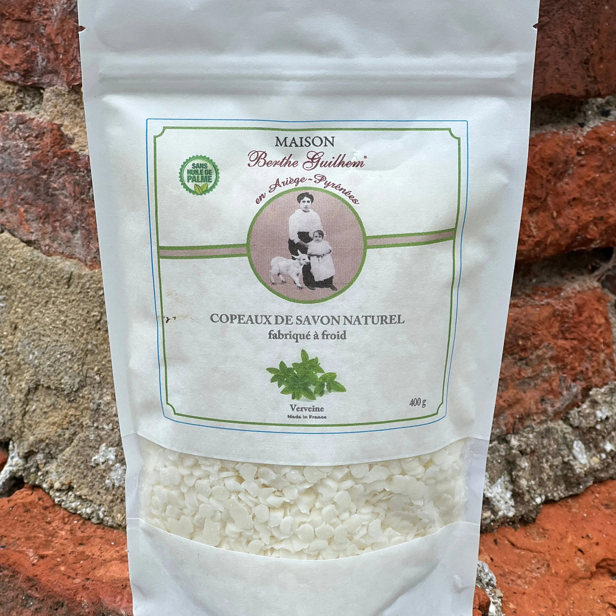MAISON BERTHE GUILHEM Pyrenean Soap Flakes for Laundry | Verbena Essential Oil | 400g French Soaps UK