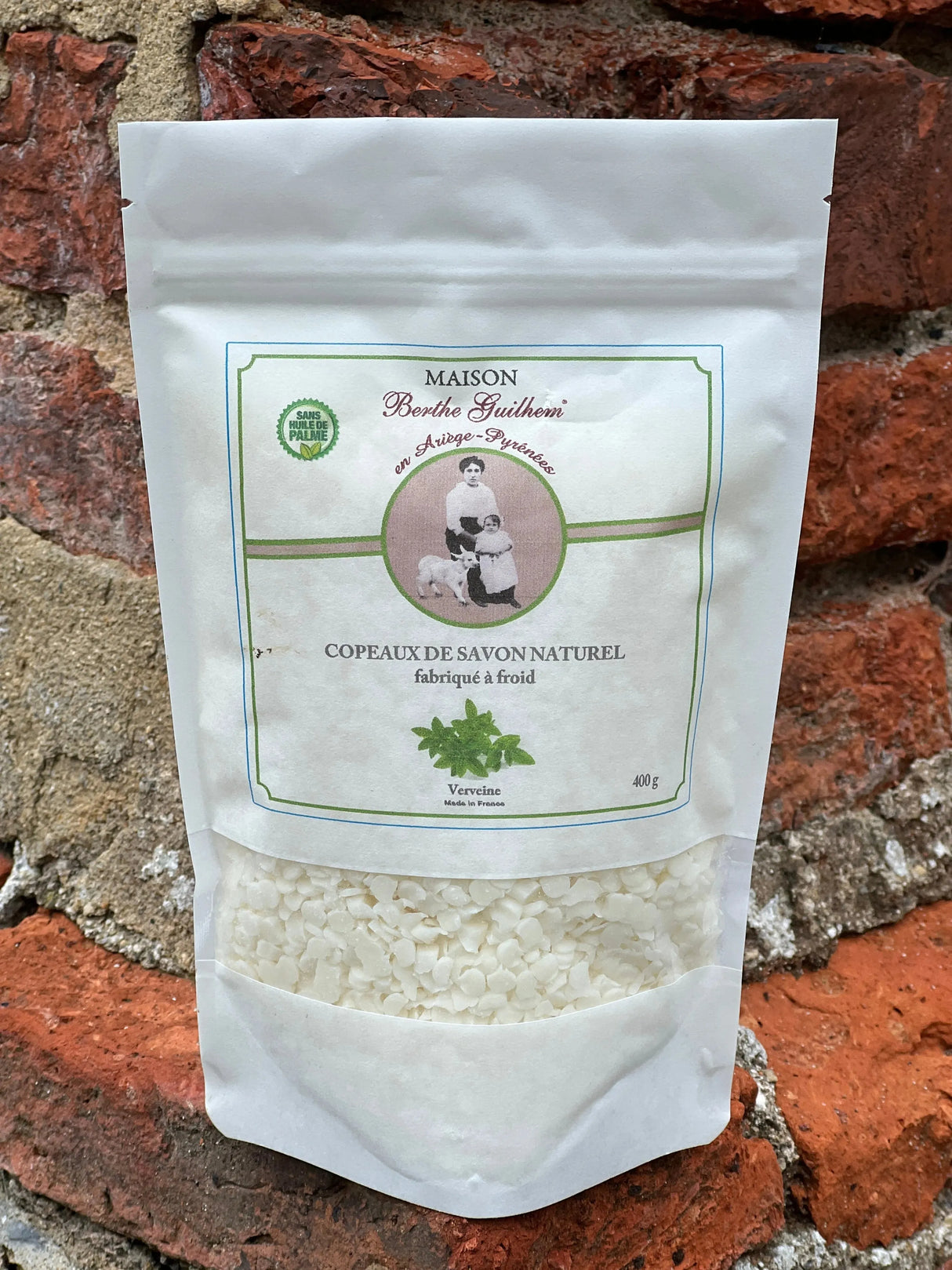 MAISON BERTHE GUILHEM Pyrenean Soap Flakes for Laundry | Verbena Essential Oil | 400g French Soaps UK