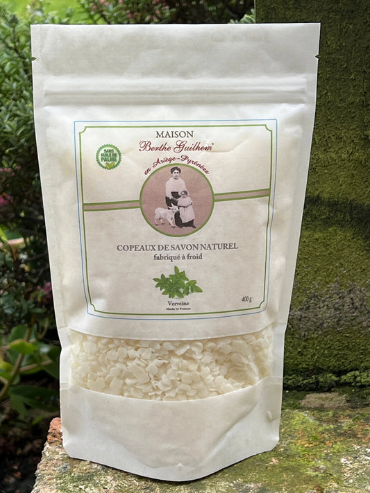 MAISON BERTHE GUILHEM Pyrenean Soap Flakes for Laundry | Verbena Essential Oil | 400g French Soaps UK