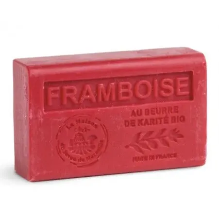 LA MAISON DU SAVON DE MARSEILLE Raspberry French Soap with Organic Shea Butter 125g French Soaps UK